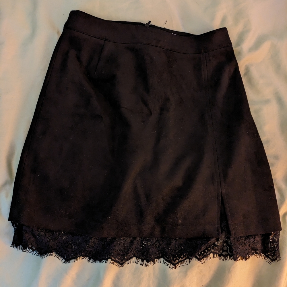 Steve Madden black suede skirt